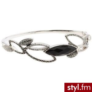 Judith Jack - Modern Onyx Bangle (Onyx/CZ/Marcasite) - Jewelry - Polyvore. Pobrano ze strony: http://www.polyvore.com/judith_jack_modern_onyx_bangle/thing?id=30274122 - Pozostałe Dodatki Moda