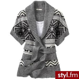 Old Navy Womens Fair Isle Tie-Belt Wrap Cardigans - Polyvore. Pobrano ze strony: http://www.polyvore.com/old_navy_womens_fair_isle/thing?id=24188878 - Pozostałe Ciuchy Moda