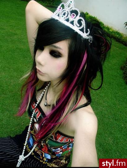 EMO Alternatywne Średnie Fryzury