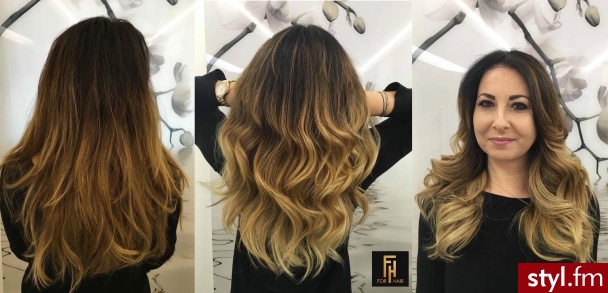 Koloryzacja z Olaplex - Blond Rozpuszczone Kręcone Na co dzień Długie Fryzury