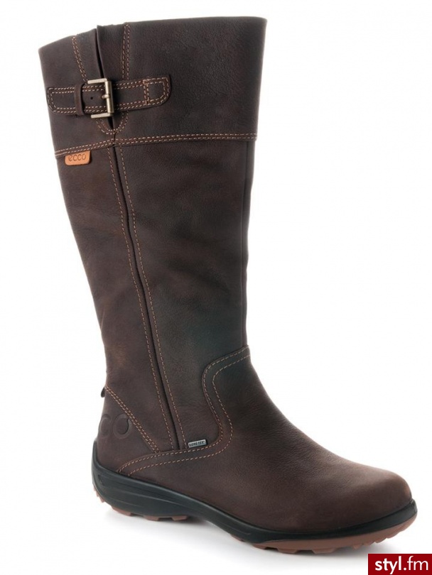 Ecco buty Voyage Coffee Antilo 20453301072 BEŻOWY KOZAKI - Kozaki Buty Moda