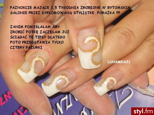 Następne zdjęcie przedstawia pazurki po mojej odnowie - Paznokcie