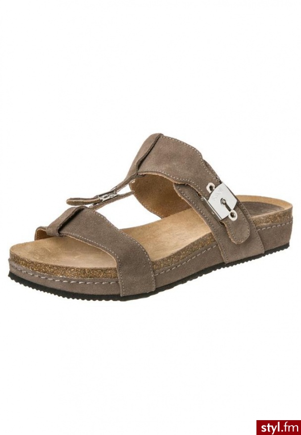 Scholl MALIMA Klapki brązowy - Klapki Buty Moda