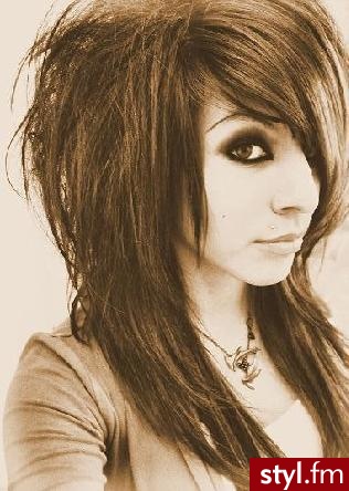 EMO Alternatywne Średnie Fryzury