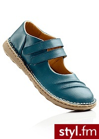 Bonprix Baleriny niebieskozielony morski 966512_14028 - Balerinki Buty Moda