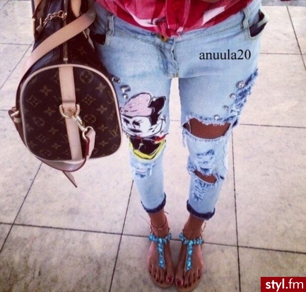 Jeansy Spodnie Moda