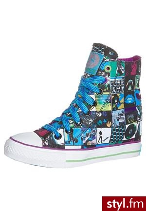 Skechers GIMME ROCKNROLL Botki na koturnie niebieski - Botki Buty Moda