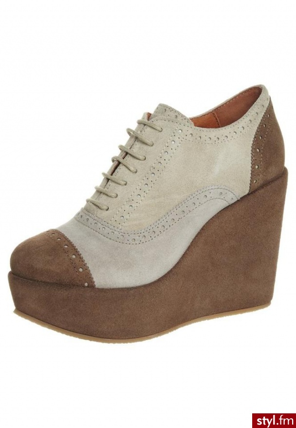 Filipe Sousa Ankle boot brązowy - Koturny Buty Moda
