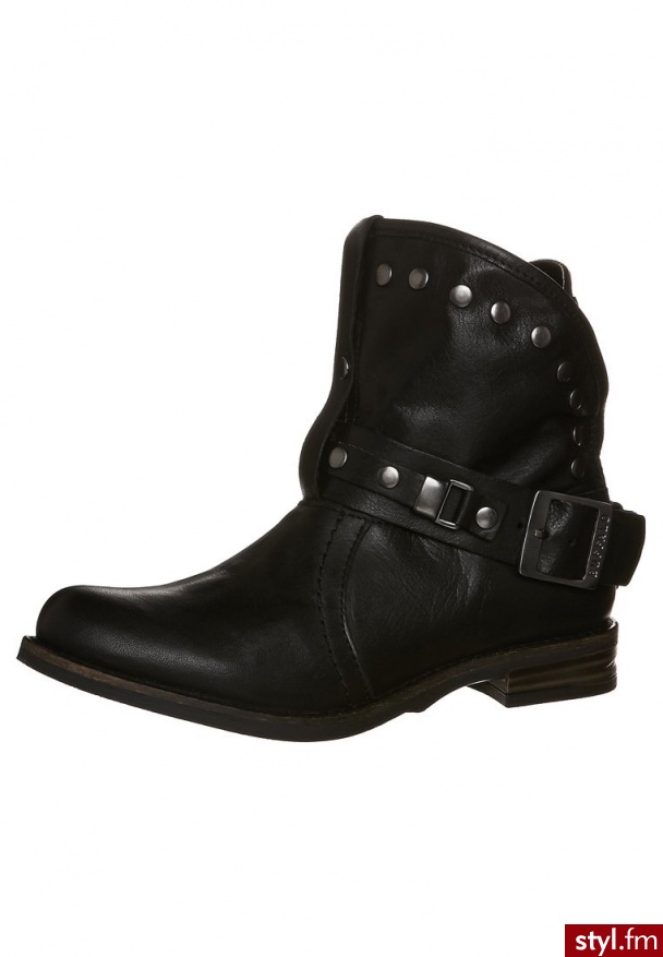 Buffalo Botki kowbojki i motocyklowe czarny (ES 30239) - Botki Buty Moda
