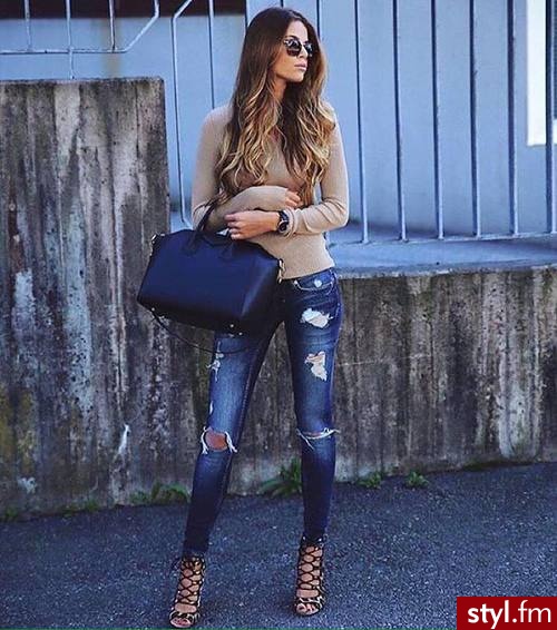 Jeansy Spodnie Moda