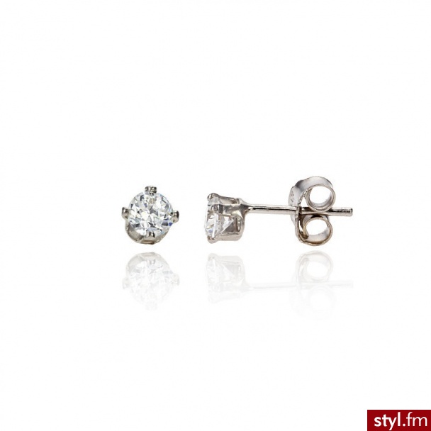 Srebrne Kolczyki z Cyrkonią NCL-KOL-0001 - Kolczyki Biżuteria Moda