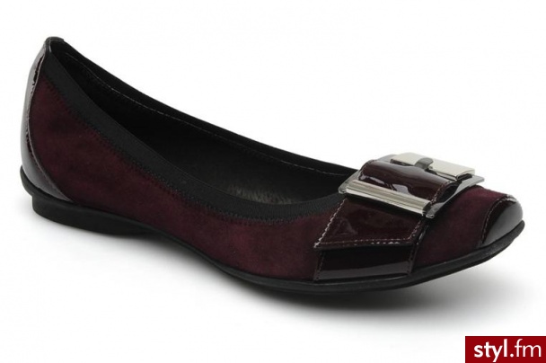 JB MARTIN BALERINKI YAMS BY JB MARTIN (Bordowy) - Balerinki Buty Moda