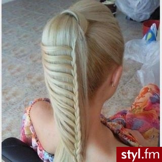 Blond Warkocze Proste Na co dzień Długie Fryzury
