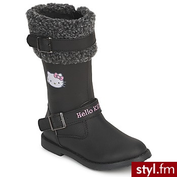 Hello Kitty Buty Dziecko HK UCLAIRE Black - Kozaki Buty Moda