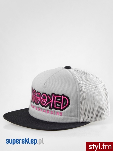 Krooked Czapka z daszkiem Bones Trucker zD (gry/blk) - Nakrycia głowy Dodatki Moda