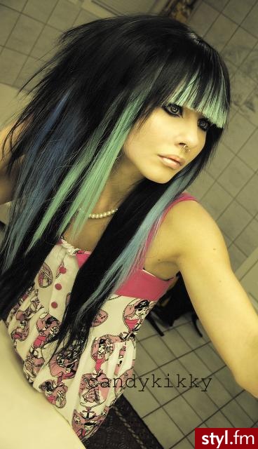 EMO Alternatywne Średnie Fryzury
