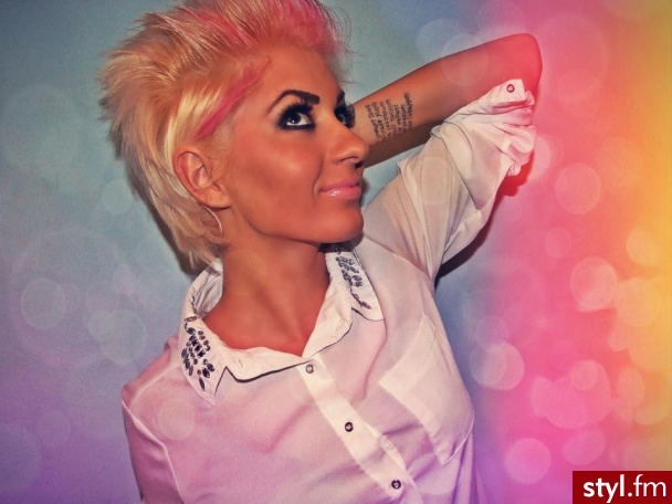 Blond Irokez damski Proste Na co dzień Krótkie Fryzury