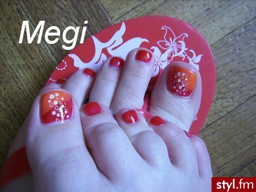 moje stópki:) - Paznokcie