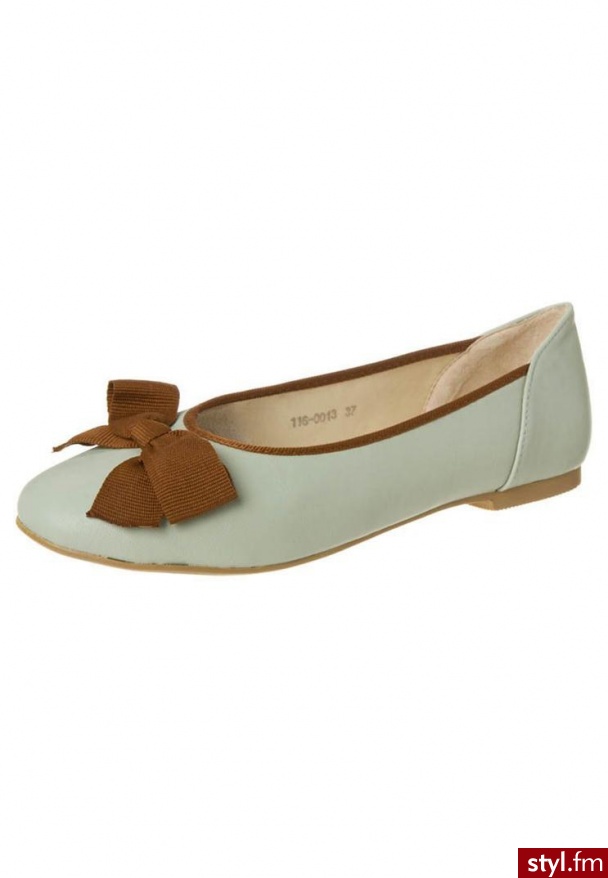 Ballerina Closet SOME VELVET MORNING Baleriny zielony (116-0013) - Balerinki Buty Moda