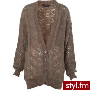Brown Batwing Cardi - Miss Selfridge - Polyvore. Pobrano ze strony: http://www.polyvore.com/brown_batwing_cardi/thing?id=26746328 - Pozostałe Ciuchy Moda