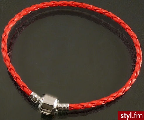 Biżuteria Modułowa Bransoletki rzemień czerwony 19cm - Łańcuszki Biżuteria Moda