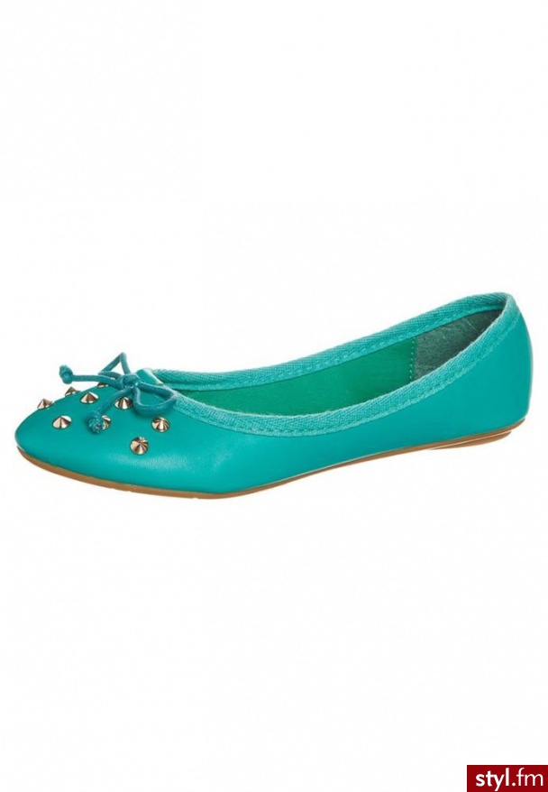 Even&Odd Baleriny zielony - Balerinki Buty Moda