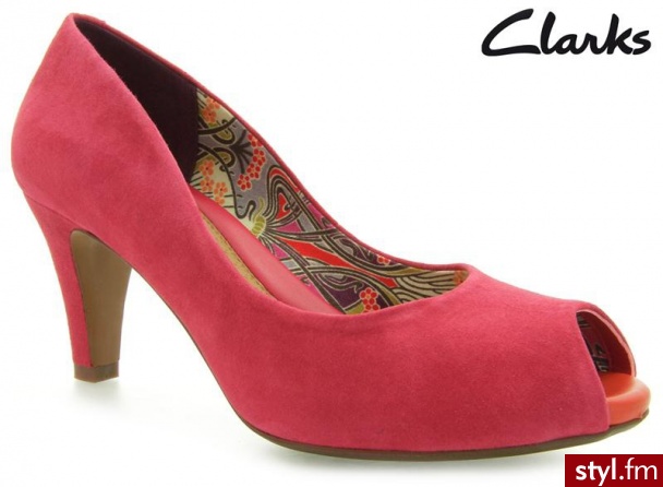 Clarks Chorus Sing Fuchsia Suede - Czółenka Buty Moda