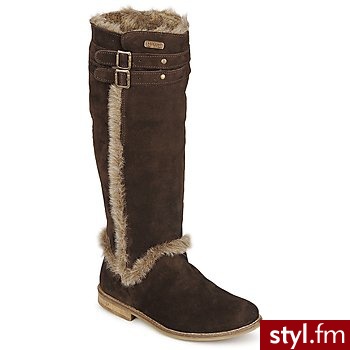 Le Temps des Cerises BUTY SWANN Brown - Kozaki Buty Moda