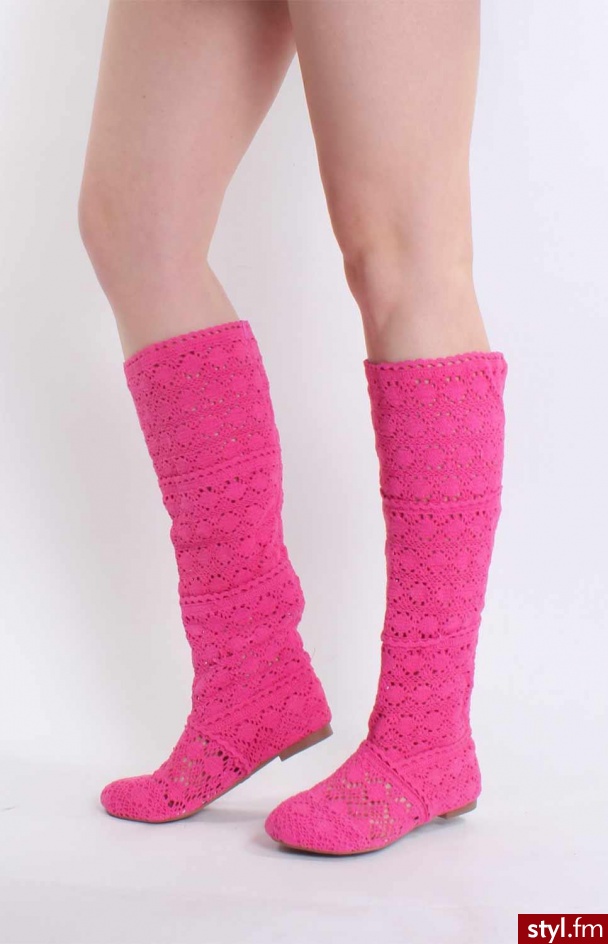 Koronkowe botki - Botki Buty Moda
