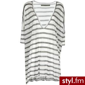 ENZA COSTA FV435 STRIPEV MODAL/VISCOSE T-SHIRT - Polyvore. Pobrano ze strony: http://www.polyvore.com/enza_costa_fv435_stripev_modal/thing?id=32076944 - Misz-masz