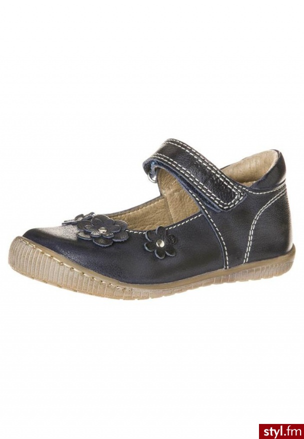 POM POM Baleriny z zapięciem niebieski Balerinki - Balerinki Buty Moda