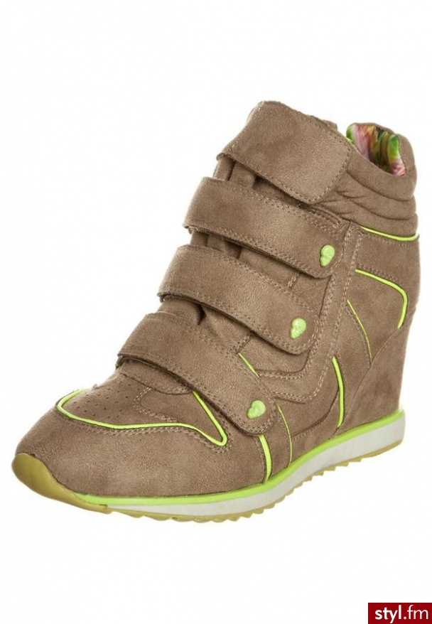 Even&Odd Botki na koturnie brązowy - Botki Buty Moda