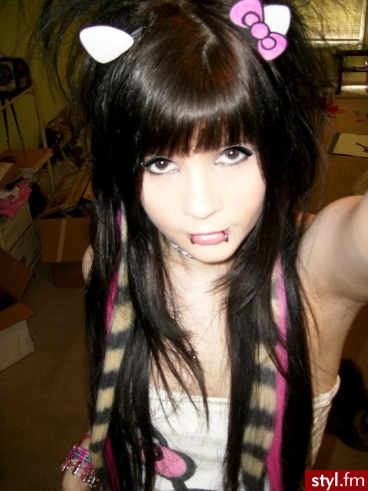 EMO Alternatywne Średnie Fryzury