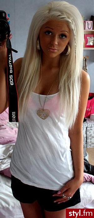 Blond Warkocze Proste Na co dzień Długie Fryzury