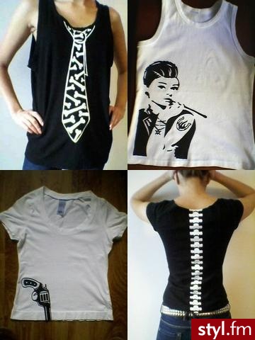 Moje produkcje - ręcznie malowane koszulki. www.luckyloserclothes.blogspot.com - Moda uliczna Inne Moda