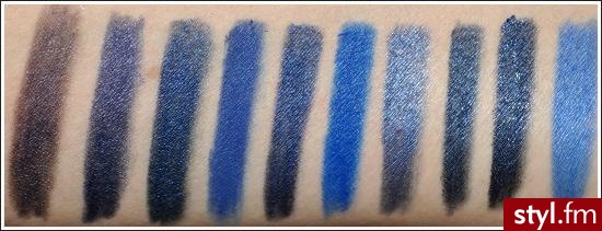 Givenchy #14 Magic Khol,MAC Prussian Powerpoint Eye Pencil,Dolce & Gabbana #8 Eyeliner,YSL Oriental Blue (03) Eyeliner,Make Up For Ever #3L Aqua Eyes,MAC Marine Ultra Chromagraphic Pencil,Urban Decay Binge 24/7 Liner,Chanel Marine Long-Lasting Eyeline - Makijaże