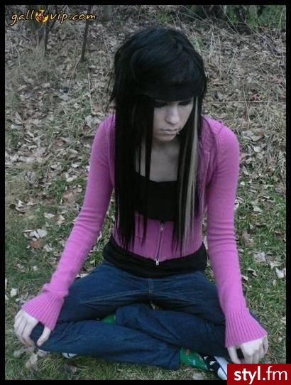 EMO Alternatywne Średnie Fryzury