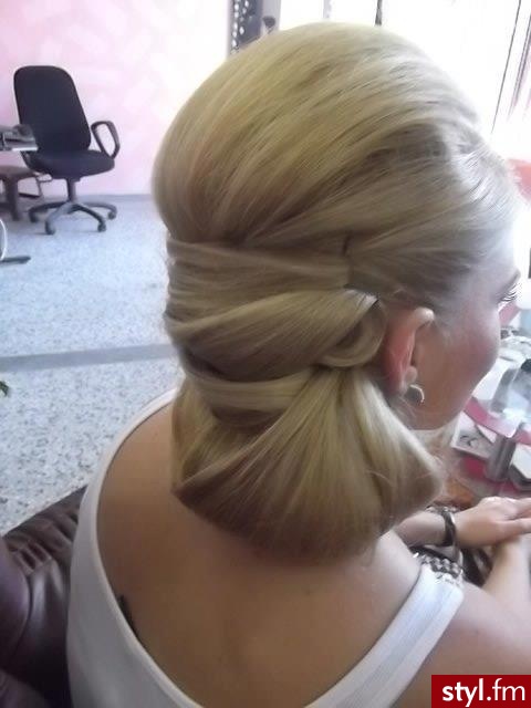 Blond Upięcie Proste Wieczorowe Długie Fryzury