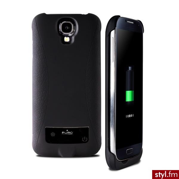 PURO Battery Bank Cover Etui z baterią 2100mAh do Samsung Galaxy S4 czarny (BBSGS4BLK) - Portfele i etui Dodatki Moda