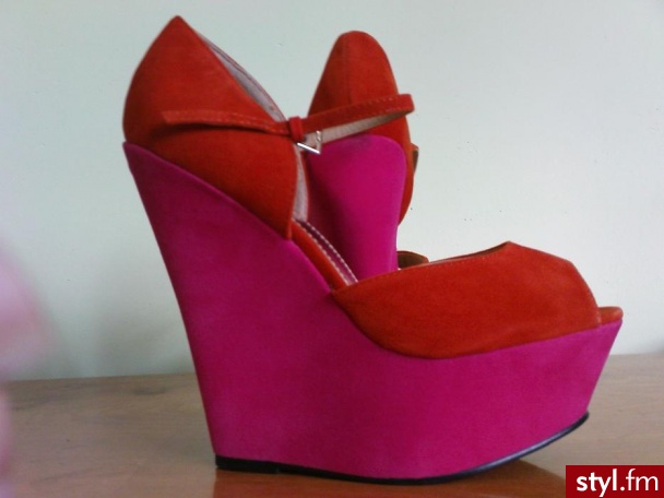 moje nowe mega soczyste sandały na koturnie :) - Koturny Buty Moda
