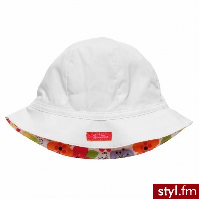 Chicco Girls Kapelusz Przeciwsłoneczny Reversibel White - Nakrycia głowy Dodatki Moda
