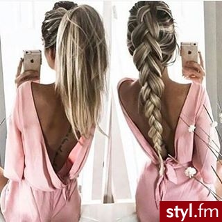 Blond Warkocze Kręcone Na co dzień Długie Fryzury