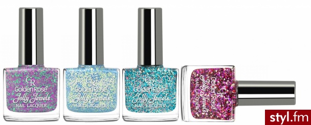  Jolly Jewels Nail Lacquer od Golden Rose to lakier z brokatem, za pomocą którego szybko stworzymy wspaniały manicure. - Paznokcie