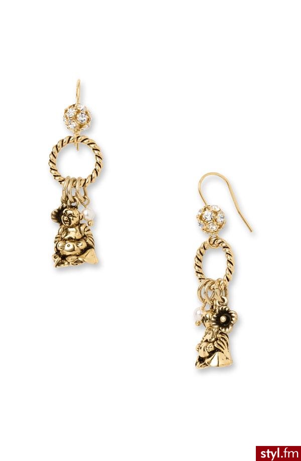 Kolczyki od Betsey Johnson z malutkim Buddą - 45$ - Pozostałe Dodatki Moda