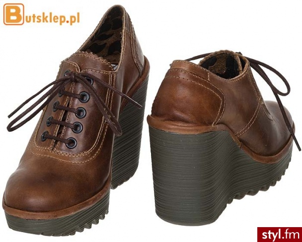 FLY London buty Chap Rug Camel (P500230000) - Czółenka Buty Moda