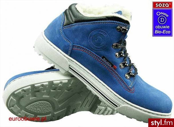 Bio Eco SOZA buty Casual SO-717-E Szafirowy Skate Odcienie niebieskiego - Pozostałe Buty Moda