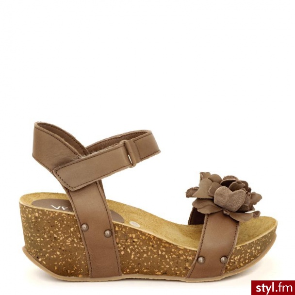 Venezia  Sandały Na Koturnie 4679 Buf Taup - Koturny Buty Moda