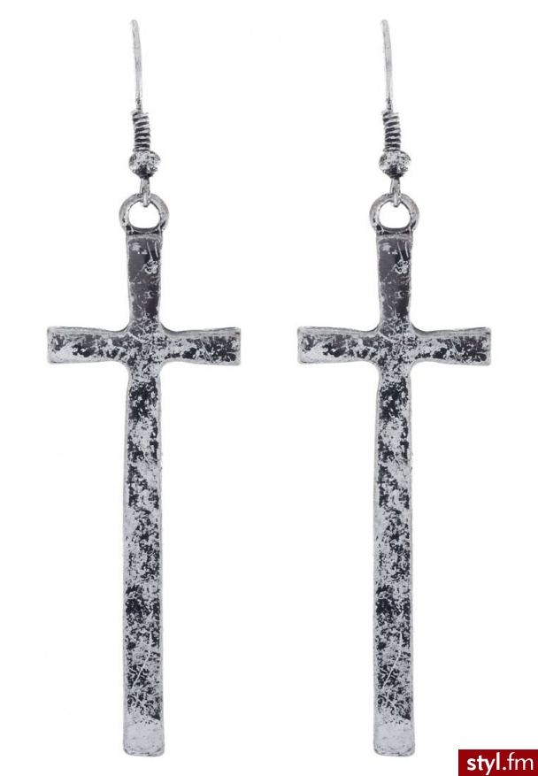 Club Manhattan CROSS Kolczyki srebrny - Kolczyki Biżuteria Moda