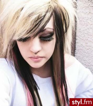 EMO Alternatywne Średnie Fryzury