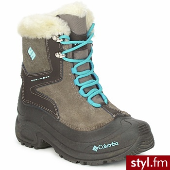 Columbia Buty Dziecko Bugaboot Plus Brown / Turkus - Kozaki Buty Moda